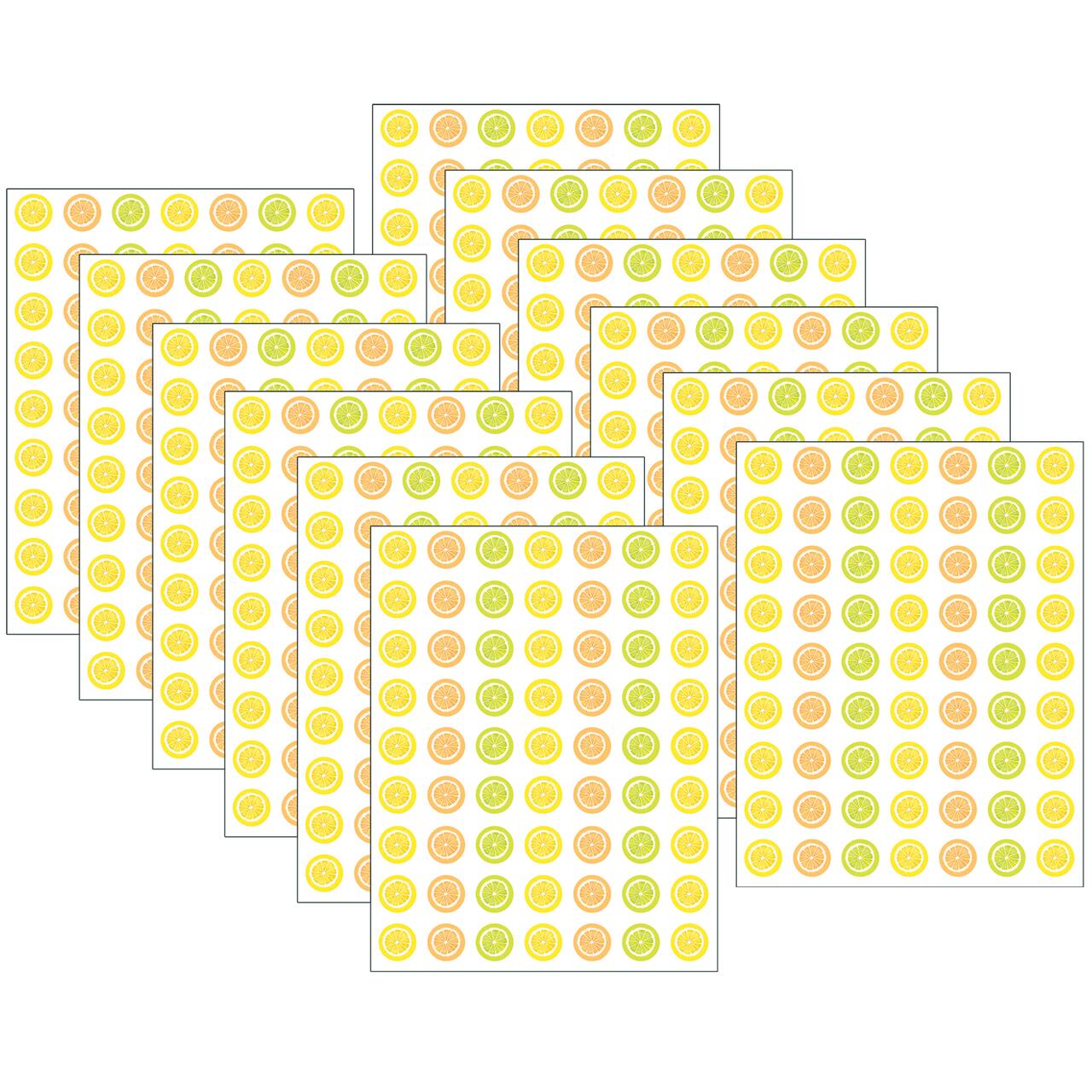 Teacher Created Resources Mini Lemon Zest Stickers, 12 Packs of 378